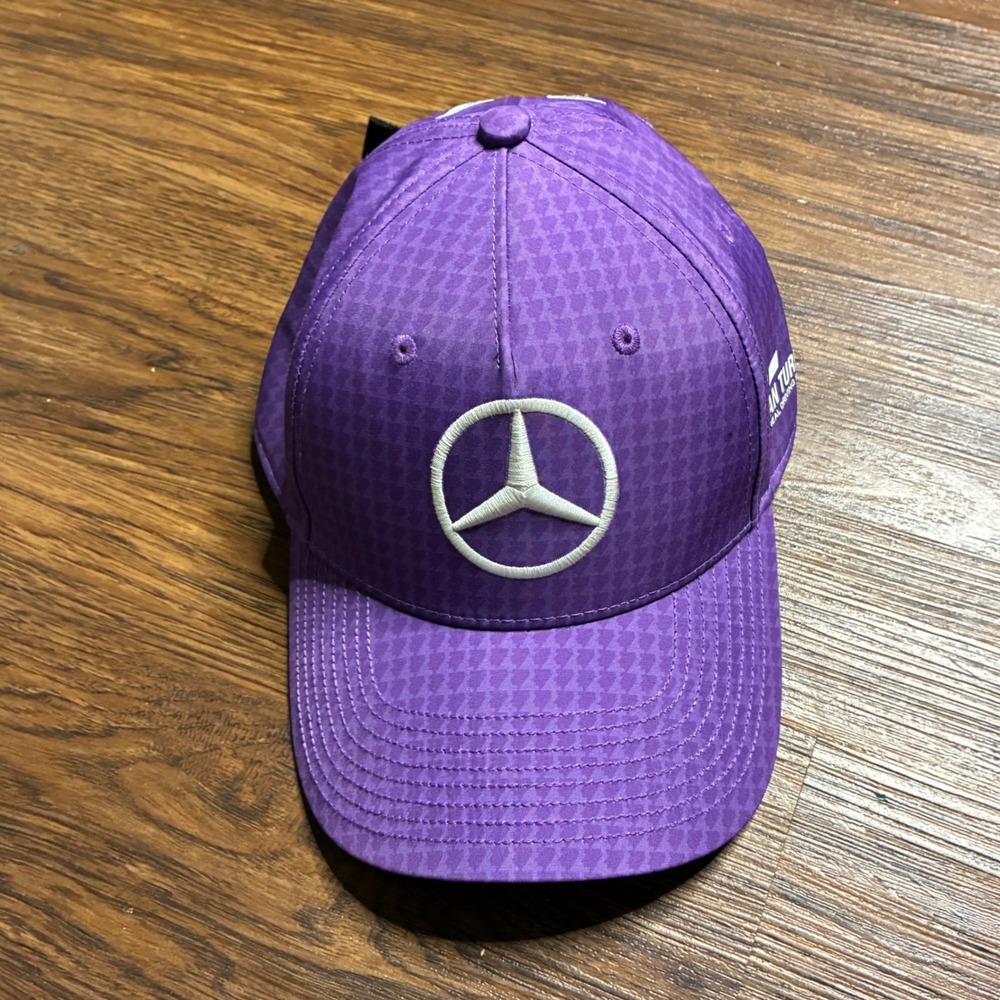 Lewis Hamilton Mercedes AMG Petronas F1 Racing Purple Strapback Adjustable Hat